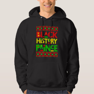 Black History Prince Melanin Boy Son Bruh Brown Sk Hoodie