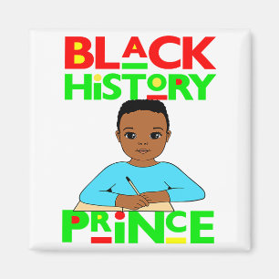 Black History Prince Melanin Boy Son Bruh Brown Sk Magnet