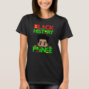 Black History Prince Melanin Boy Son Bruh Brown Sk T-Shirt