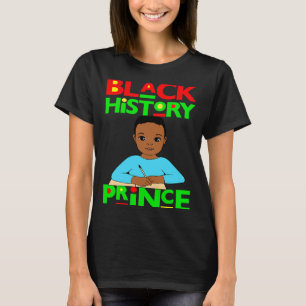Black History Prince Melanin Boy Son Bruh Brown Sk T-Shirt