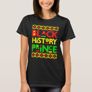 Black History Prince Melanin Boy Son Bruh Brown Sk T-Shirt