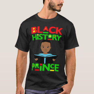 Black History Prince Melanin Boy Son Bruh Brown Sk T-Shirt