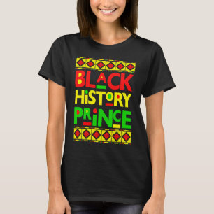 Black History Prince Melanin Boy Son Bruh Brown Sk T-Shirt