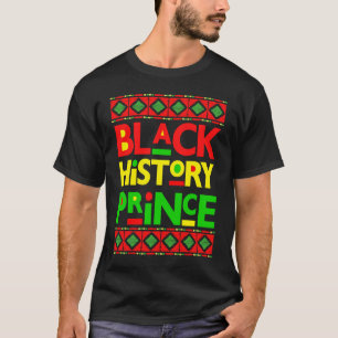Black History Prince Melanin Boy Son Bruh Brown Sk T-Shirt