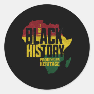 Black History Proud Of Our Heritage Sticker 