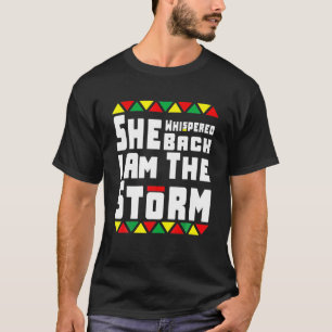 Black History Pyjamas Afro She Whispered Back I Am T-Shirt