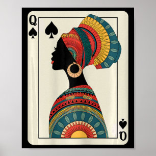 Black History Queen Melanin African American Junet Poster
