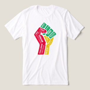 Black History raised fist symbol Tri-Blend Shirt