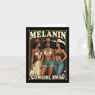 Black History Rodeo Cowgirls Riding Melanin Cowgir Card