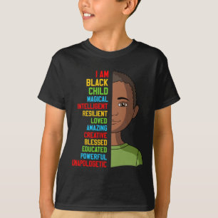 Black History S Kids Im Black Child Month Boy Todd T-Shirt