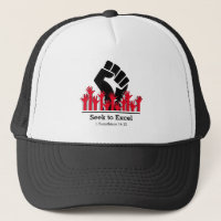 Black History SEEK TO EXCEL Power Fist MLK Custom
