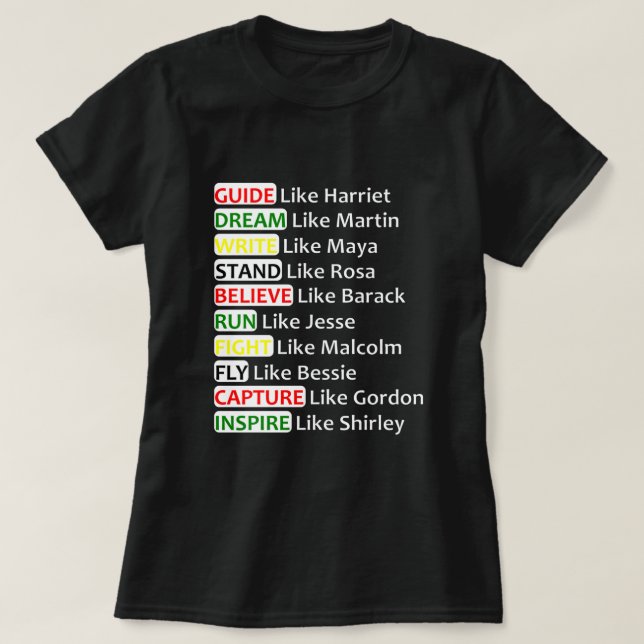 Black History T-Shirt (Design Front)