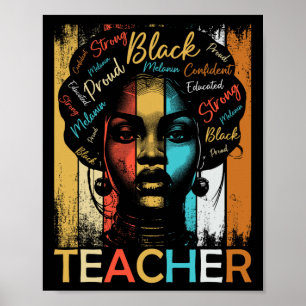 Black History Teacher African American Women Dashi Poster