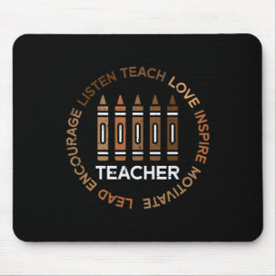 Black History Teacher Teach Love African American Mouse Mat