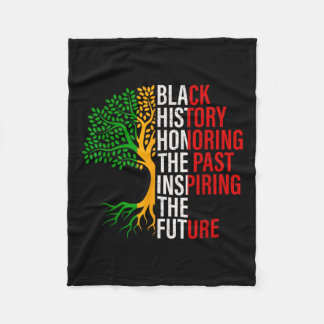 Black History Tree Black History Is American Histo Fleece Blanket