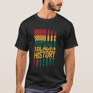 Black History US Flag African American Patriot Men T-Shirt