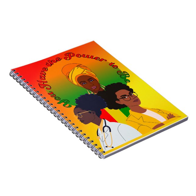 Black History/Woman/Girl/Spiral Photo Notebook (Right Side)