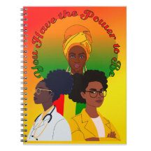 Black History/Woman/Girl/Spiral Photo Notebook