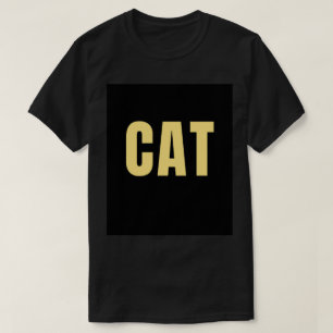 black hlf sleeve t shirt cat design