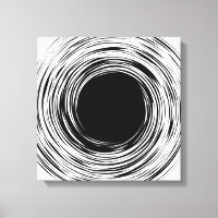 Black Hole abstract black and white design
