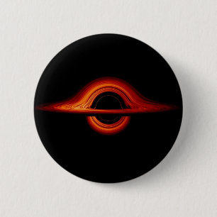 Black Hole Accretion Disc 6 Cm Round Badge