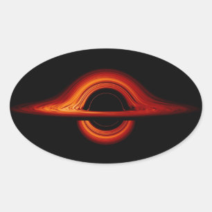 Black Hole Accretion Disc Oval Sticker