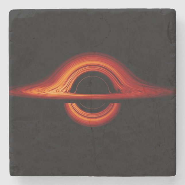 Black Hole Accretion Disc Stone Coaster (Front)