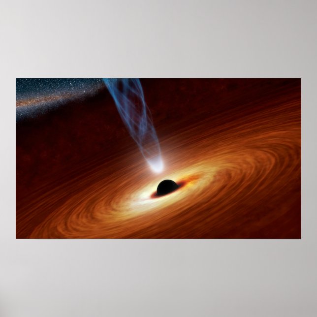 Black Hole Astronomy Space Art Poster (Front)