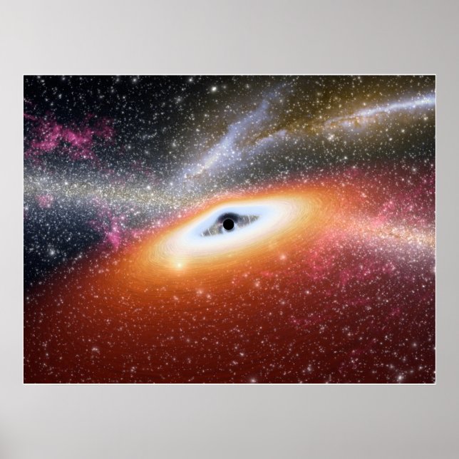 Black Hole at the Centre of a Galaxy Poster (Front)