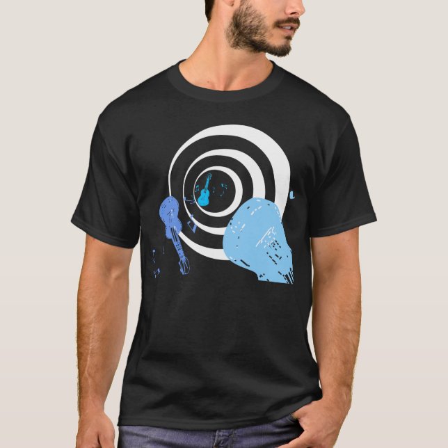 Black Hole Blues - Rockin' Guitar T Shirt (Front)