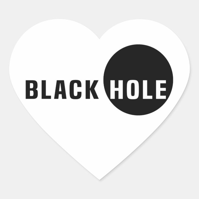 Black Hole Heart Sticker (Front)