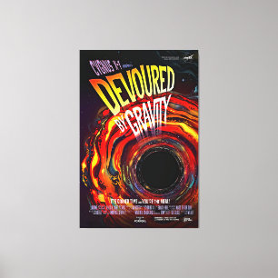 Black Hole In Red Blazing Fire Canvas Print