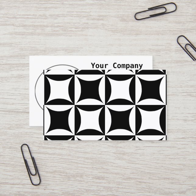 Black Hole in the Barn Door Pattern Business Card (Front/Back In Situ)
