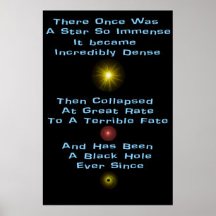 Black Hole Limerick Poster