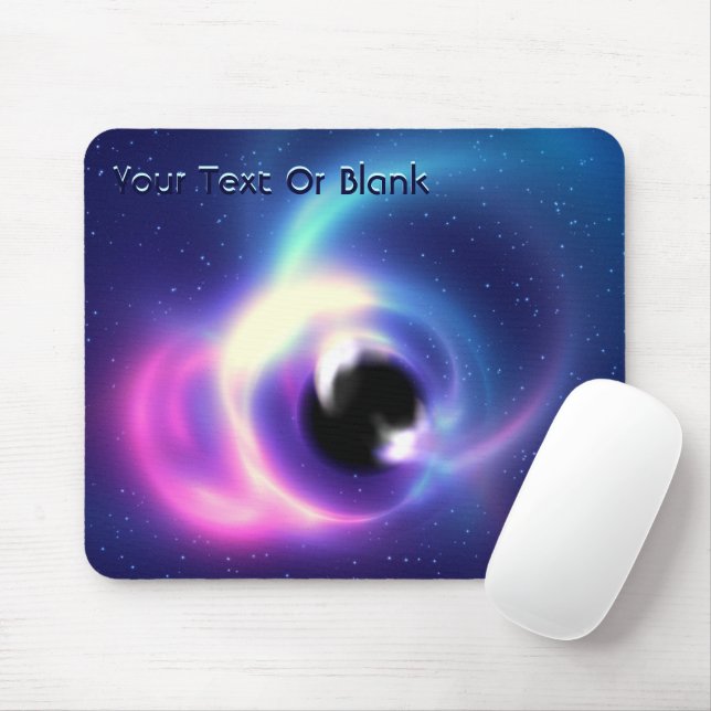 Black Hole Mouse Mat (With Mouse)
