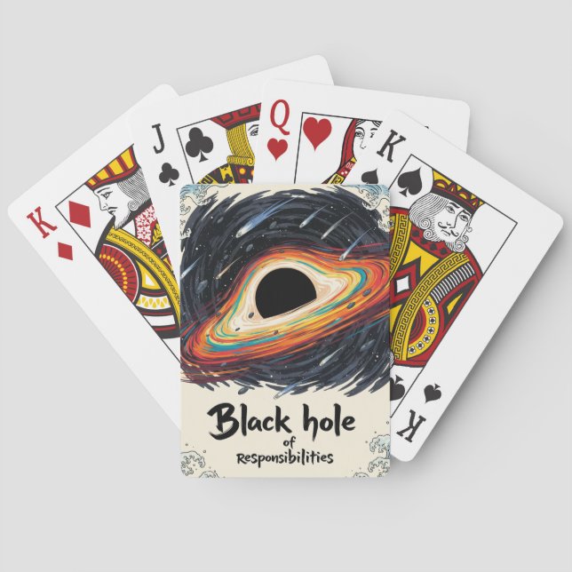 Black Hole of Responsibilities – Funny Space Playing Cards (Back)