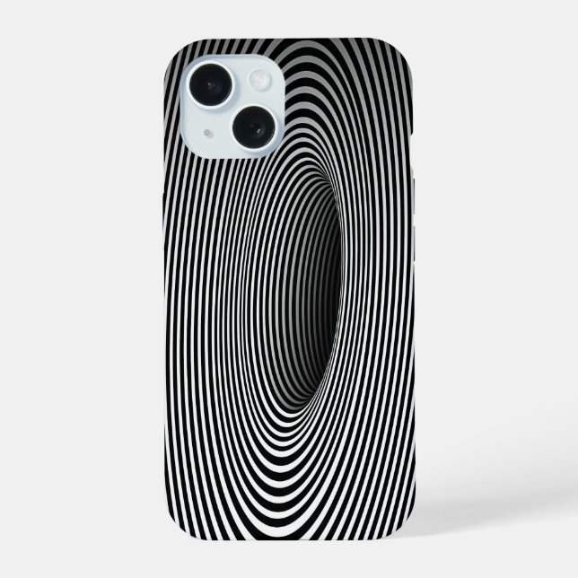 Black Hole Optical Illusion | Custom iPhone 15 Case (Back)