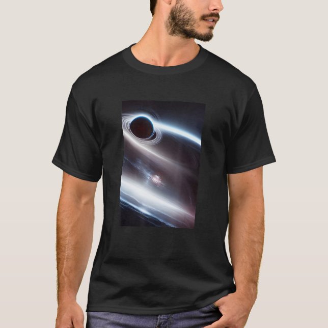 Black Hole Outer Space Galaxy T-Shirt (Front)