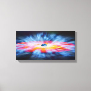 Black Hole Outflows - Colourful Artist Concept Canvas Print