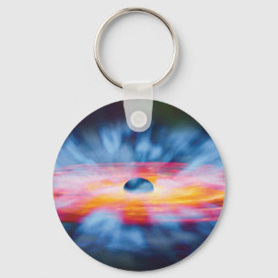 Black Hole Outflows - Colourful Artist Concept Key Ring