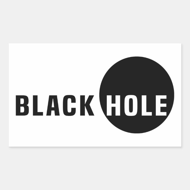 Black Hole Rectangular Sticker (Front)