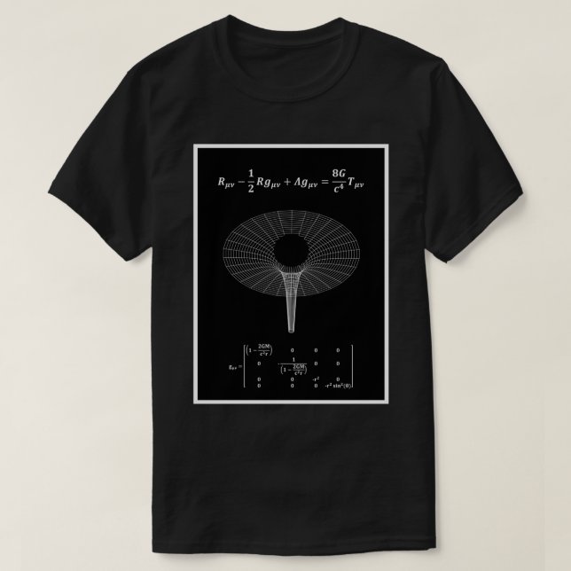 Black Hole Schwarzschild Metric  T-Shirt (Design Front)