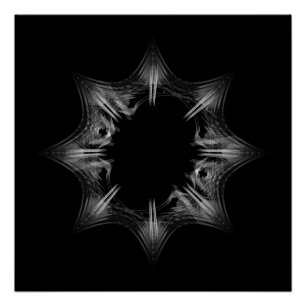 Black Hole Snowflake - Poster