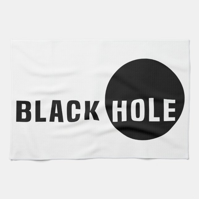 Black Hole Tea Towel (Horizontal)