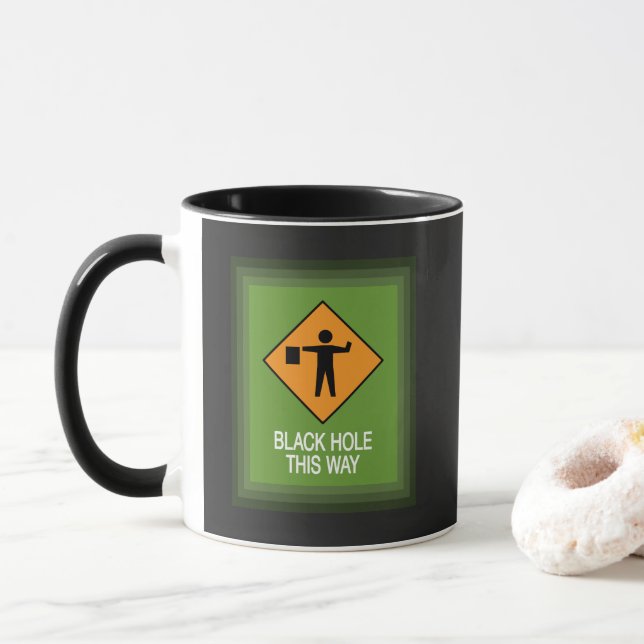 Black Hole This Way Zoom Frame Combo Mug (With Donut)