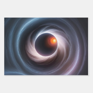 Black Hole Twisted Light Wrapping Paper Sheet