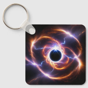 Black Hole with Plasma Flares and Lightening Key Ring
