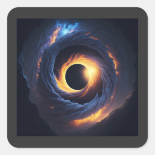 Black Hole Wormhole Square Sticker