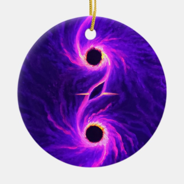 Black holes  ceramic tree decoration (Front)