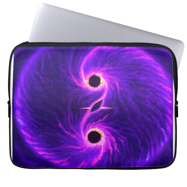 Black holes laptop sleeve (Front)
